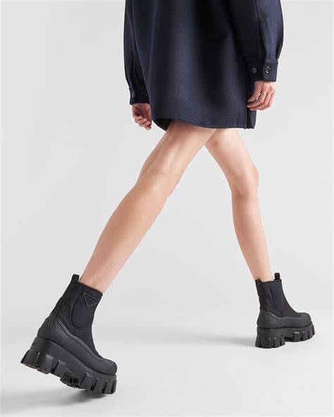 prada monolith nylon snow boots|monolith gabardine boots.